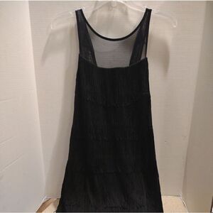 Sexy Flapper Quality Tiered White House Black Market Evening Dress Size Small